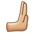 🫸🏼 Rightwards Pushing Hand: Medium-Light Skin Tone, Emoji by Samsung