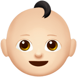 👶🏻 Baby: Helle Hautfarbe Emoji von Apple