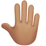 🤚🏽 Erhobene Hand Von Hinten: Mittlere Hautfarbe Emoji von Apple