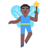 🧚🏾‍♂️ Man Fairy: Medium-Dark Skin Tone, Emoji by Microsoft