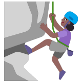 🧗🏾‍♀️ Bergsteigerin: Mitteldunkle Hautfarbe Emoji von Microsoft