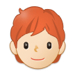🧑🏻‍🦰 Erwachsener: Helle Hautfarbe, Rotes Haar Emoji von Samsung