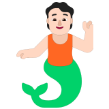 🧜🏻 Créature Aquatique : Peau Claire Emoji par Microsoft