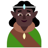 🧝🏿 Elf(e): Dunkle Hautfarbe Emoji von Microsoft