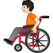 🧑🏻‍🦽 Person in Manual Wheelchair: Light Skin Tone, Emoji by Samsung