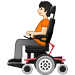 🧑🏻‍🦼 Person in Motorisiertem Rollstuhl: Helle Hautfarbe Emoji von Samsung