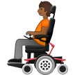 🧑🏾‍🦼 Person in Motorisiertem Rollstuhl: Mitteldunkle Hautfarbe Emoji von Samsung
