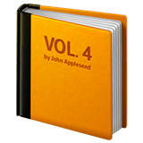 📙 Orangefarbenes Buch Emoji von Apple