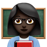 👩🏿‍🏫 Woman Teacher: Dark Skin Tone, Emoji by Apple