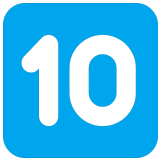 🔟 Keycap: 10, Emoji by Microsoft