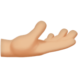 🫴🏼 Palm Up Hand: Medium-Light Skin Tone, Emoji by Apple