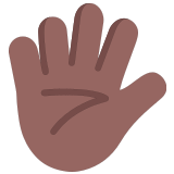 🖐🏾 Hand with Fingers Splayed: Medium-Dark Skin Tone, Emoji by Microsoft
