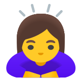 🙇‍♀️ Woman Bowing, Emoji by Google