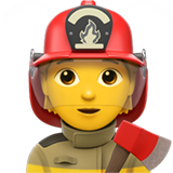 🧑‍🚒 Feuerwehrmann/-Frau Emoji von Apple
