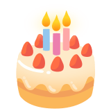 🎂 Торт Ко Дню Рождения, смайлик от Google