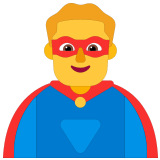 🦸‍♂️ Super-Héros Homme Emoji par Microsoft