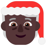 🧑🏿‍🎄 Weihnachtsperson: Dunkle Hautfarbe Emoji von Microsoft