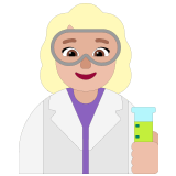 👩🏼‍🔬 Woman Scientist: Medium-Light Skin Tone, Emoji by Microsoft