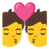 💏 Sich Küssendes Paar Emoji von Google