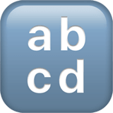 🔡 Eingabesymbol Lateinische Kleinbuchstaben Emoji von Apple
