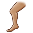 🦵🏽 Leg: Medium Skin Tone, Emoji by Samsung
