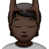 💆🏿 Person Getting Massage: Dark Skin Tone, Emoji by Apple