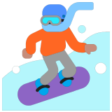 🏂🏽 Сноубордист: Средний Тон Кожи, смайлик от Microsoft