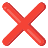 ❌ Cross Mark, Emoji by Google