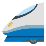 🚄 Hochgeschwindigkeitszug Mit Spitzer Nase Emoji von Google