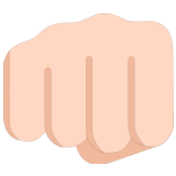 👊🏻 Oncoming Fist: Light Skin Tone, Emoji by Microsoft