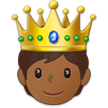 🫅🏾 Person with Crown: Medium-Dark Skin Tone, Emoji by Samsung