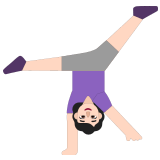 🤸🏻‍♀️ Woman Cartwheeling: Light Skin Tone, Emoji by Microsoft