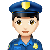 👮🏻‍♀️ Woman Police Officer: Light Skin Tone, Emoji by Apple