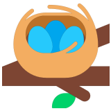 🪺 Nest with Eggs, Emoji by Microsoft