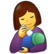 👩‍🍼 Femme Allaitant Un Bébé Emoji par Samsung