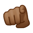 🫵🏾 Auf Betrachter Zeigender Zeigefinger: Mitteldunkle Hautfarbe Emoji von Samsung