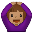 🙆🏽‍♀️ Femme Faisant Un Geste D’acceptation : Peau Légèrement Mate Emoji par Samsung
