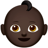 👶🏿 Baby: Dunkle Hautfarbe Emoji von Apple