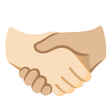 🫱🏻‍🫲🏼 Handshake: Light Skin Tone, Medium-Light Skin Tone, Emoji by Google
