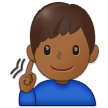 🧏🏾‍♂️ Deaf Man: Medium-Dark Skin Tone, Emoji by Samsung