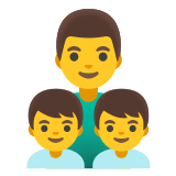 👨‍👦‍👦 Familie: Mann, Junge Und Junge Emoji von Google