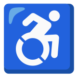 ♿ Symbol „rollstuhl“ Emoji von Google