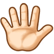 🖐🏻 Hand with Fingers Splayed: Light Skin Tone, Emoji by Samsung