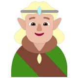 🧝🏼 Elf: Medium-Light Skin Tone, Emoji by Microsoft