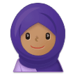 🧕🏽 Woman with Headscarf: Medium Skin Tone, Emoji by Samsung