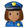 👮🏽‍♀️ Woman Police Officer: Medium Skin Tone, Emoji by Samsung