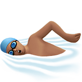 🏊🏽‍♂️ Пловец: Средний Тон Кожи, смайлик от Apple