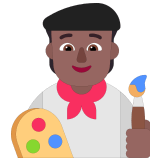 🧑🏾‍🎨 Künstler(in): Mitteldunkle Hautfarbe Emoji von Microsoft