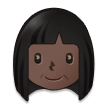 👩🏿 Frau: Dunkle Hautfarbe Emoji von Samsung