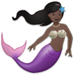 🧜🏿‍♀️ Meerjungfrau: Dunkle Hautfarbe Emoji von Samsung